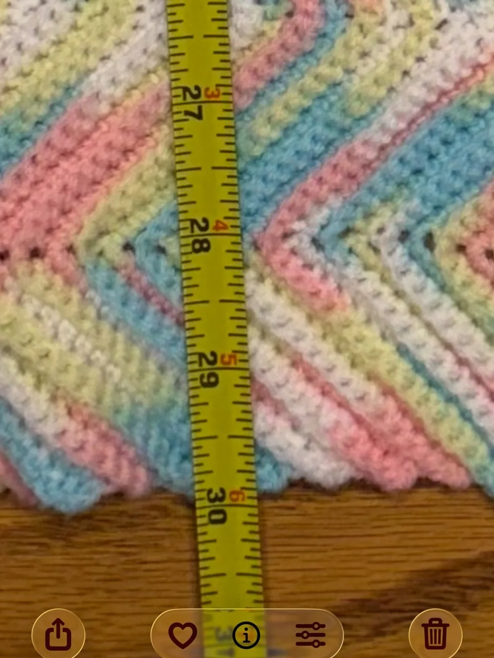 Multicolor crocheted blanket